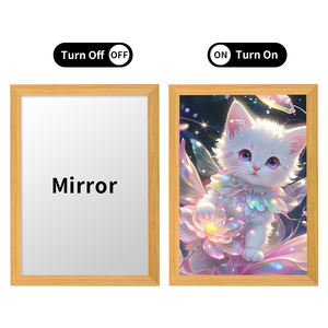 Cadre photo A4 pour chat mignon, art mural DIY avec LED, peinture <span class=keywords><strong>manga</strong></span> très demandée, support en toile acrylique pour décoration intérieure - Product Image 4