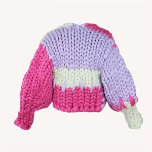 Maglioni uncinetto a manica lunga personalizzati all'ingrosso <span class=keywords><strong>cardigan</strong></span> da <span class=keywords><strong>donna</strong></span> in maglia Jacquard oversize - Product Image 2