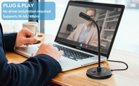 Mikrofon Konferensi USB CMTECK G009 Harga Pabrik dengan Peredam Kebisingan ENC, Mikrofon Kondensor Desktop untuk Rekaman