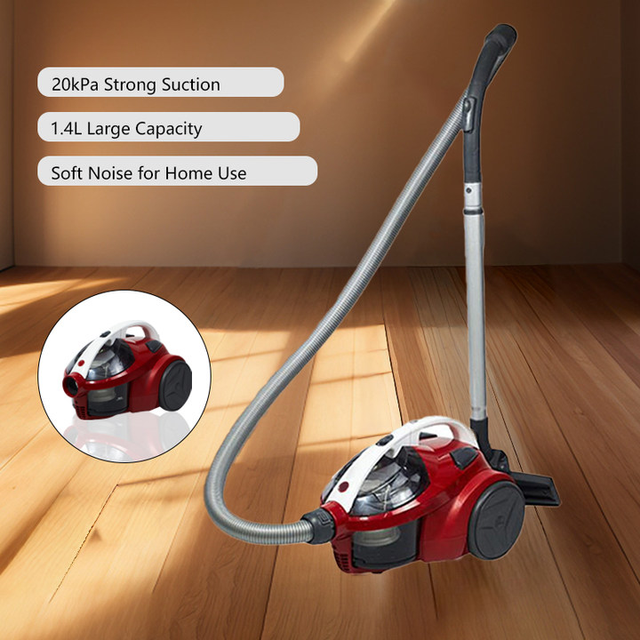 Hot Sale 30kpa Bagless 2LElectric Brush Low Noise Canister Vacuum Cleaner for Home