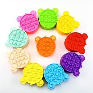 Amazon hot sale stress relief silicone storage pouch cartoon mouse pop fidget coin purse coin pouch for kids