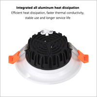 Spots LED pour maisons, restaurants, salles de bain, spots encastrés au plafond, certifiés CE Rohs, 3w 5w 7w 9w 12w, aluminium