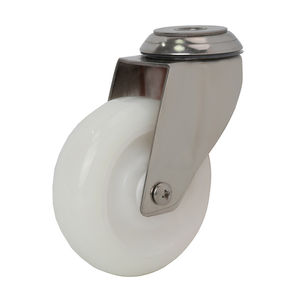 Lenk rolle Bolzen loch Schwenkbares Lenkrad Nylon Edelstahl M8 Schaft Schwenk brems rollen Räder - Product Image 3