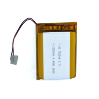 Batterie LiPo rechargeable à semi-conducteurs certifiée UL1642 CE 3,7 V 2400 mAh, pochette A&S Power AS553640, 500 cycles