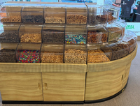ECOBOX Conteneur Alimentaire en Vrac pour Fruits Secs, Dattes, Céréales, Biscuits, Épices, Noix de Pistache, Boîtes Alimentaires en Plastique, Bac à Bonbons Gélifiés pour Magasin