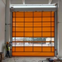 Porte à enroulement rapide en polycarbonate moderne, à commande automatique, étanche, transparente et motorisée
