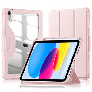 Étui pour tablette Armor au design personnalisé pour <span class=keywords><strong>iPad</strong></span> 11 A16 10e génération10.9 pouces étui avec porte-stylo étui antichoc en acrylique à dos transparent - Product Image 3