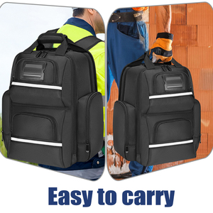 Customized Waterproof <b>Tool</b> <b>Backpack</b> for Electrician HVAC Techs Heavy-Duty <b>Tool</b> Storage Organizer Adjustable Padded Shoulder - Product Image 5