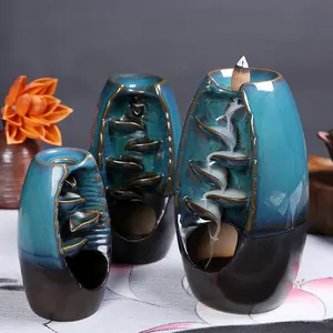 Pafu Wholesale Ceramic <strong>Incense</strong> <strong>burner</strong> Set Holder Arabic Waterfall <strong>burner</strong> <strong>Incense</strong> <strong>Backflow</strong> <strong>Incense</strong> <strong>burner</strong> - Product Image 1
