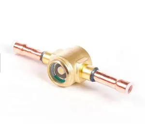 Brass Copper Tube Jointing Sight Glass Moisture Indicator Liquid Line Sight Glass for Air Conditioner