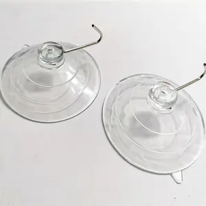 Ventouse en verre PVC, diamètre 60mm avec crochet en fer, ventouse
