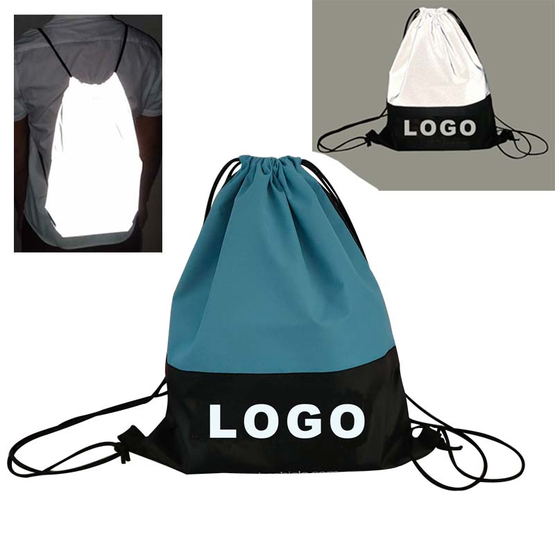 Водонепроницаемый походный рюкзак на заказ, отражающая спортивная сумка на шнурке для хранения обуви, для пикника, спортзала, пляжа, путешествий