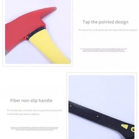 Hache de pompier en fonte de qualité professionnelle, de qualité industrielle, avec manche en bois, garantie de 3 ans, portable, facile à utiliser pour la lutte contre les incendies
