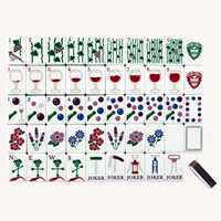 Set Mahjong Amerika Motif Anggur Kustom 160 Ubin Akrilik dengan Joker untuk Hadiah Pecinta Anggur