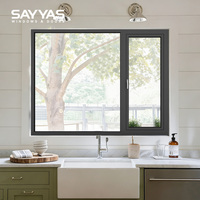 Ventana Abatible Horizontal Moderna SAYYAS GR75-OW de Aleación de Aluminio con Ventilación Insonorizada para Sala de Estar de Hotel o Villa