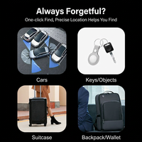 Mini Smart untuk Pelacak Anti-Hilang Pengendali Jarak Jauh Pencari Kunci untuk Dompet Tas Mobil Hewan Peliharaan Lansia Kompatibel Android Plastik