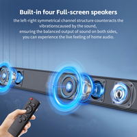 Barre de son TV 2.1 canaux avec subwoofer Barre de son avec USB HD MI ARC Optique Coaxial Aux BT Enceinte domestique sans fil Barre de son TV