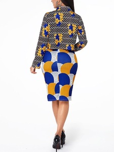 Fashion Career Dress Female Ladies Formal Elegantes Office Wears Floral Jacket and Short <strong>Skirts</strong> <strong>Suits</strong> <strong>Sets</strong> for Women - Product Image 6