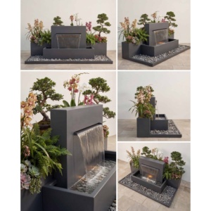Jardinera Trasera de Acero Inoxidable 316L con Cascada, 220x20 cm, para Hoteles, Villas y Proyectos de Paisajismo - Product Image 4