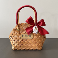Panier-cadeau en bois de style japonais, tissé à la main, sur le thème de la forêt, pour mariage, bonbons, petite fleur, rangement, vente en gros