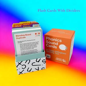 Cartões de Som Fonético Personalizados, Flashcards Educacionais de Aprendizagem de Inglês para Crianças - Product Image 1