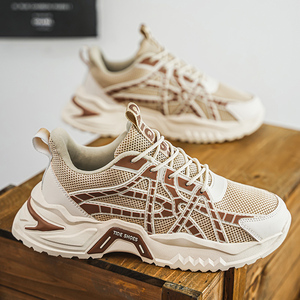 Zapatos Deportivos Casuales para Hombre, Cómodos, de Malla, con Suela de PVC, Diseño Elegante de Caña Baja con Cordones, Transpirables y Antideslizantes para Entrenamiento Físico - Product Image 3