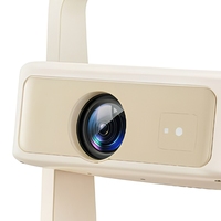 Projecteur intelligent LCD portable 1080P avec support rotatif à 270 degrés, haut-parleurs intégrés, Android TV, 1 Go de RAM, 8 Go de stockage pour home cinéma