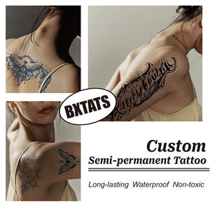 Bxtats – autocollants de <span class=keywords><strong>tatouage</strong></span> temporaire imperméable pour hommes et femmes, encre à jus Semi-Permanent pour la poitrine et la poitrine, dure 15 jours - Product Image 1