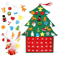 Calendrier de l'Avent en forme de maison, décoration murale 60x90cm, 24 poches, compte à rebours de Noël suspendu, imprimé couleur, ornement de Noël