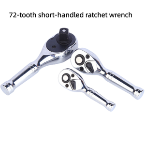 1/2 3/8 1/4 Driver Custom CRV Material 72 Tooth Short <b>Handle</b> Quick Release <b>Ratchet</b> Wrench Two Way Repairing Tools - Product Image 5