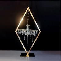 Centres de table de mariage, Candelabres en métal doré et argenté, Supports à fleurs, Décoration de fêtes et mariages, Porte-bougies de table