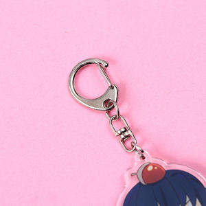 Porte-clés portable de haute qualité, version Q, dessin animé, pour étudiant, impression couleur, double face, transparent, bijou, cadeau, vente en gros - Product Image 4