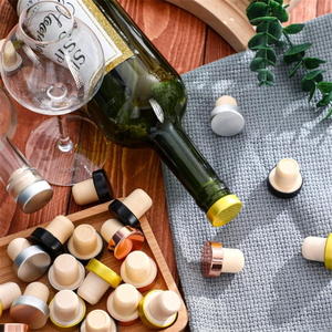 ขายส่งแอลกอฮอล์วอดก้าขวดแก้วสังเคราะห์T-Shaped Stopperจุกไวน์ขวดStoppersไม้ฝาขวด - Product Image 2