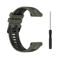 Bracelet de montre en silicone bicolore pour Garmin Forerunner 965 955, bracelet de remplacement sportif souple
