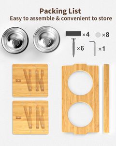 Alimentador de madera elevada para mascotas, cuencos elevados para perros, estación de alimentación estilo granja para camas de niños - Product Image 5