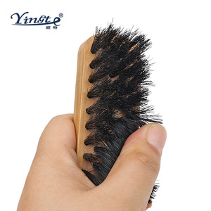 Cepillo para zapatos de pelo de cerdo y madera maciza Yinste para la eliminación de manchas y limpieza - Product Image 4