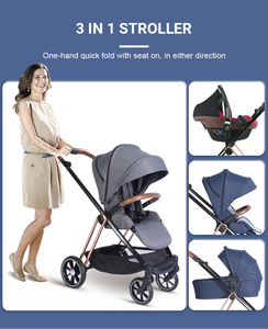 Poussette de bébé, avec poignée rabattable, pliable et rapide, greco 3 en 1, nouvelle tendance, livraison gratuite - Product Image 6