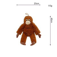 Z Factory Wholesale Simulation Siamang Monkey Plush Toy Foreign Trade Gorilla Cloth Doll PP Cotton Stuffed Gift