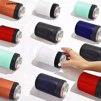 Entrepôt aux États-Unis 16oz en acier inoxydable isolé mince Sublimation peut refroidisseur pour garder la boisson froide