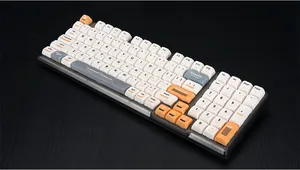 Darmoshark K7pro BT Wireless Tri Mode Gaming Teclado mecánico Hot Swap 98Keys Silver Yellow Switch RGB Backlig - Product Image 4