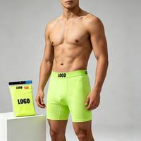 Boxers de sport pour hommes en coton doux et extensible, avec large ceinture élastique, personnalisables avec logo, pour la course et l'entraînement