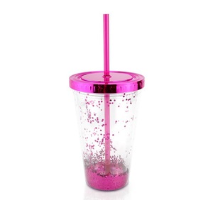 Gzysl bán buôn đôi tường Acrylic Bling long lanh Tumblers 12oz 16oz 22oz thép không gỉ ly với cát dòng chảy long lanh và rơm - Product Image 3