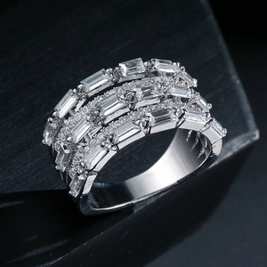 Bagues en zircone cubique RAKOL RP1041, bagues en argent avec diamants pour femmes - Product Image 3