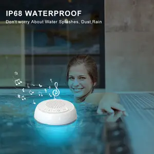 2024 New Arrivals Portable Waterproof Speaker New Arrivals Floating Wireless LED Light Mini Stereo Speaker