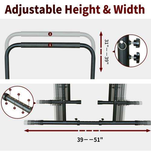 CZFIT Estación de Gimnasio en Casa para Ejercicio Físico, Barra de Dips de Altura Ajustable, Triceps, Dominadas, Soporte Estabilizador para Flexiones - Product Image 3