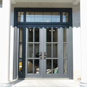 Nouvelle conception moderne de <span class=keywords><strong>porte</strong></span> d'entrée extérieure sécurisée en aluminium, <span class=keywords><strong>porte</strong></span> principale de patio avec grain de bois et verre, <span class=keywords><strong>porte</strong></span> de sécurité - Product Image 3