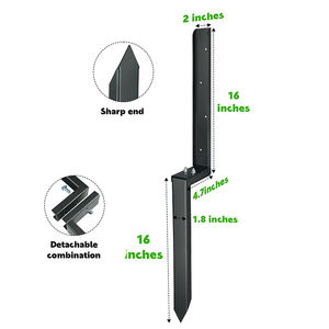 Kit de réparation de poteaux de clôture en acier robuste, ancrage au sol pour poteaux de clôture en bois - Product Image 2