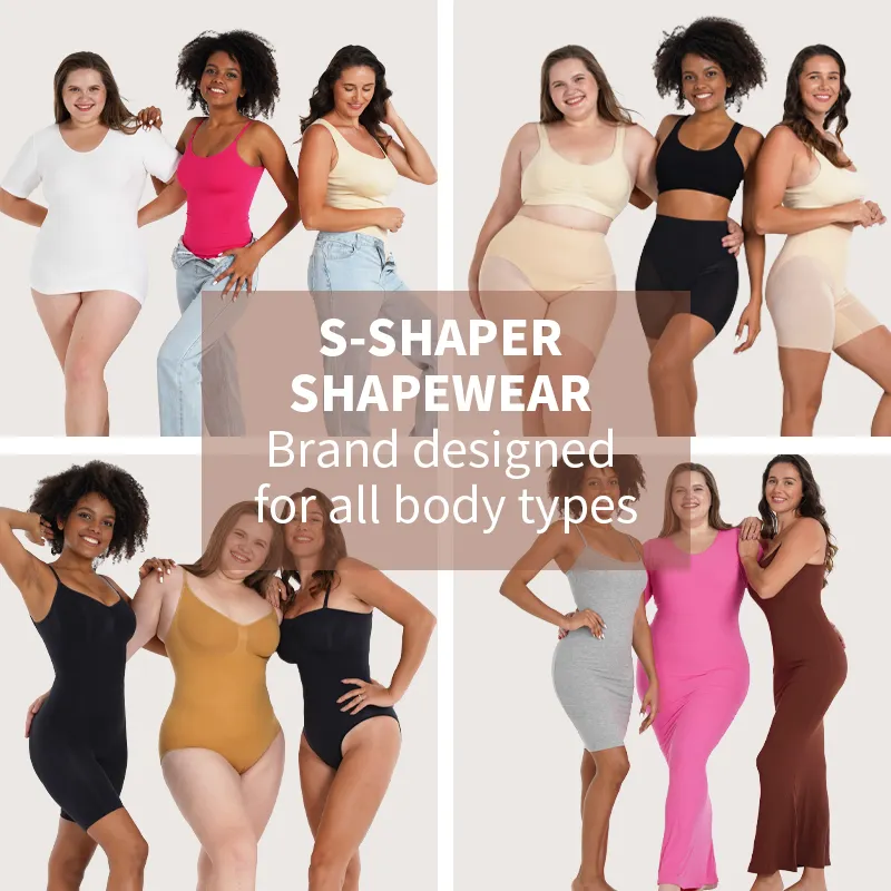 S-Shaper toptan Faja Colombiana ince Bodysuit artı boyutu popo kaldırıcı karın kontrol dikişsiz kadınlar tam vücut şekillendirici Shapewear
