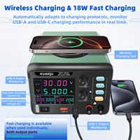Alimentation électrique de laboratoire CC réglable KUAIQU MPS-305QC 30V 5A 150W avec charge sans fil USB, charge rapide, OCP, OVP
