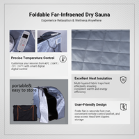 Sauna Portátil para el Hogar y Dormitorio, Uso Personal, Control Remoto de Temperatura, Calefacción por Infrarrojos Lejanos